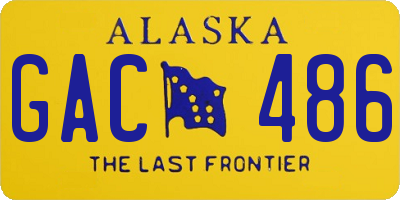 AK license plate GAC486
