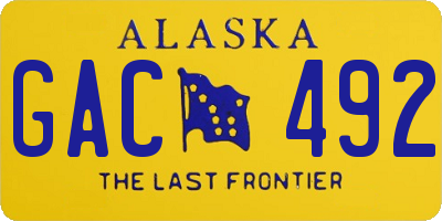 AK license plate GAC492