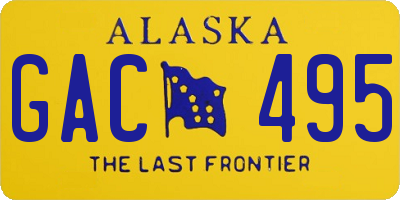 AK license plate GAC495