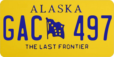 AK license plate GAC497