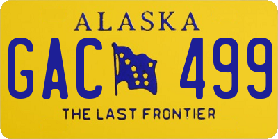 AK license plate GAC499