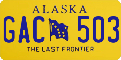 AK license plate GAC503