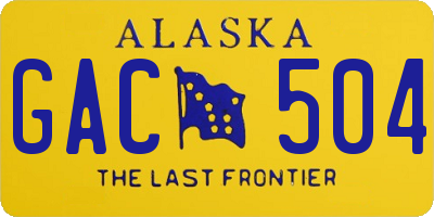AK license plate GAC504