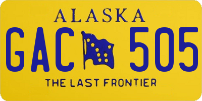 AK license plate GAC505