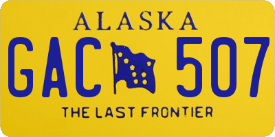 AK license plate GAC507