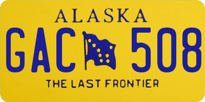 AK license plate GAC508