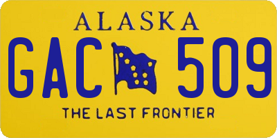 AK license plate GAC509