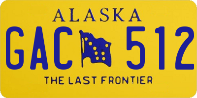 AK license plate GAC512