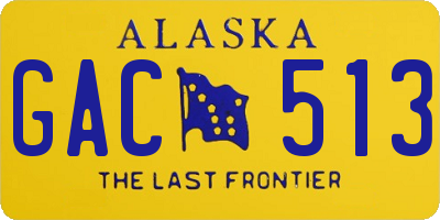 AK license plate GAC513