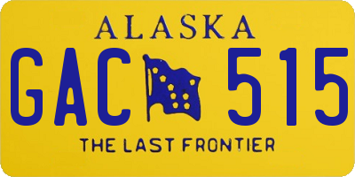 AK license plate GAC515