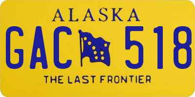 AK license plate GAC518