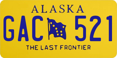 AK license plate GAC521