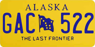 AK license plate GAC522