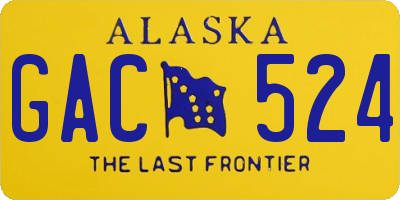 AK license plate GAC524