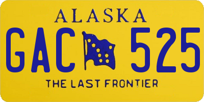 AK license plate GAC525