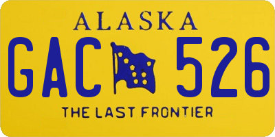 AK license plate GAC526