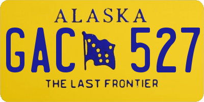 AK license plate GAC527