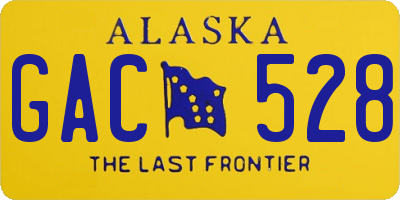 AK license plate GAC528