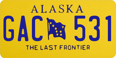 AK license plate GAC531