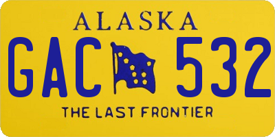 AK license plate GAC532