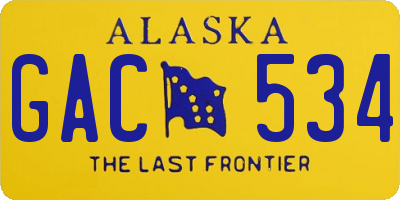 AK license plate GAC534