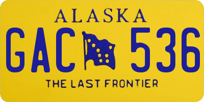 AK license plate GAC536