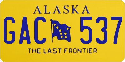 AK license plate GAC537