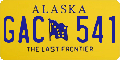 AK license plate GAC541