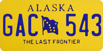 AK license plate GAC543