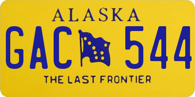 AK license plate GAC544