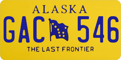 AK license plate GAC546