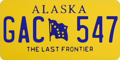 AK license plate GAC547