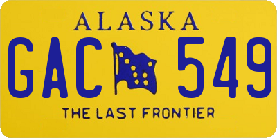 AK license plate GAC549