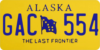 AK license plate GAC554