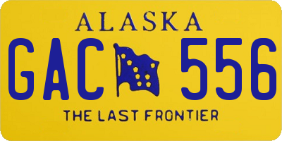 AK license plate GAC556