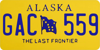 AK license plate GAC559