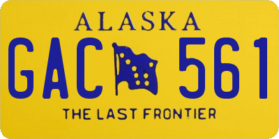 AK license plate GAC561