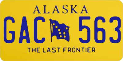 AK license plate GAC563