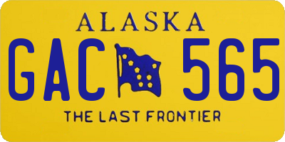 AK license plate GAC565