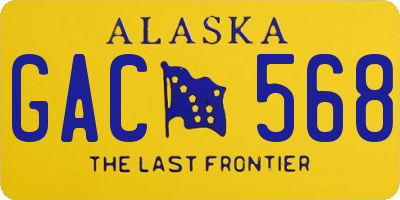 AK license plate GAC568