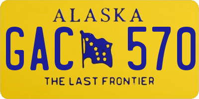 AK license plate GAC570