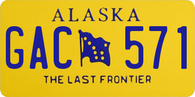 AK license plate GAC571