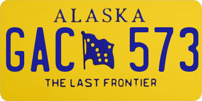 AK license plate GAC573