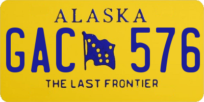 AK license plate GAC576