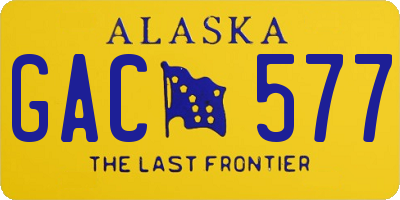 AK license plate GAC577