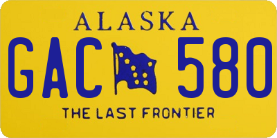 AK license plate GAC580