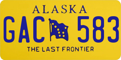 AK license plate GAC583