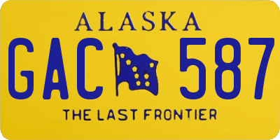 AK license plate GAC587