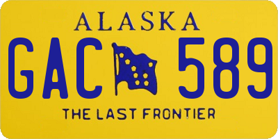 AK license plate GAC589
