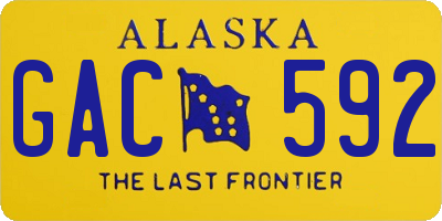 AK license plate GAC592